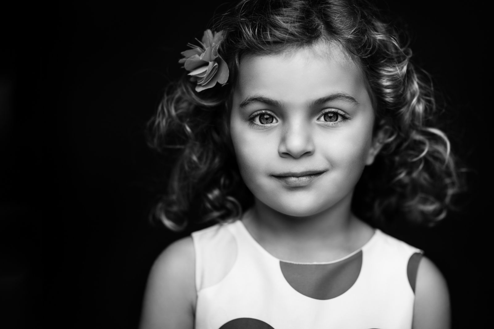 Young Girl black and white portrait